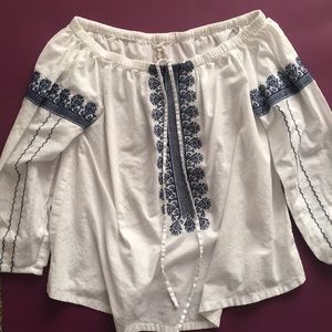 Off the shoulder peasant blouse